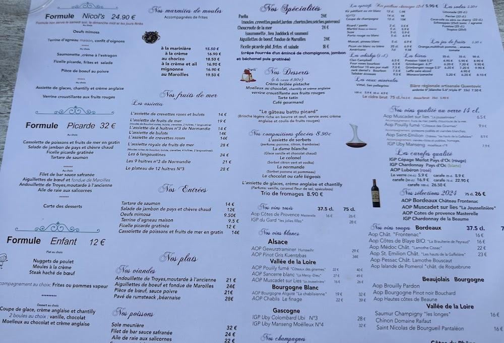 Le Nicol's - Menu Image 3